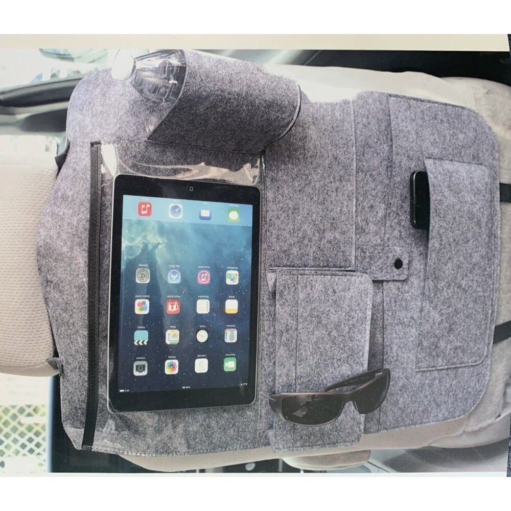 Lot of 2 Vivitar Grey Back Seat Organizer Hanging